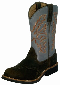 Twisted X CCW0001 for $99.99 Children's Round toe Western Boot with Distressed Saddle Leather Foot and a Round Toe